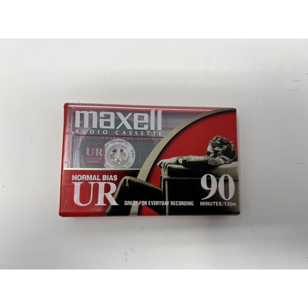 Maxell UR 90 Minute Blank Audio Cassette Tapes Normal Bias New Sealed